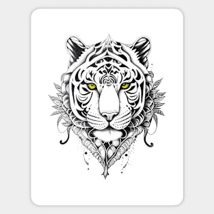 Tiger Wild Animal Nature Illustration Art Tattoo Magnet